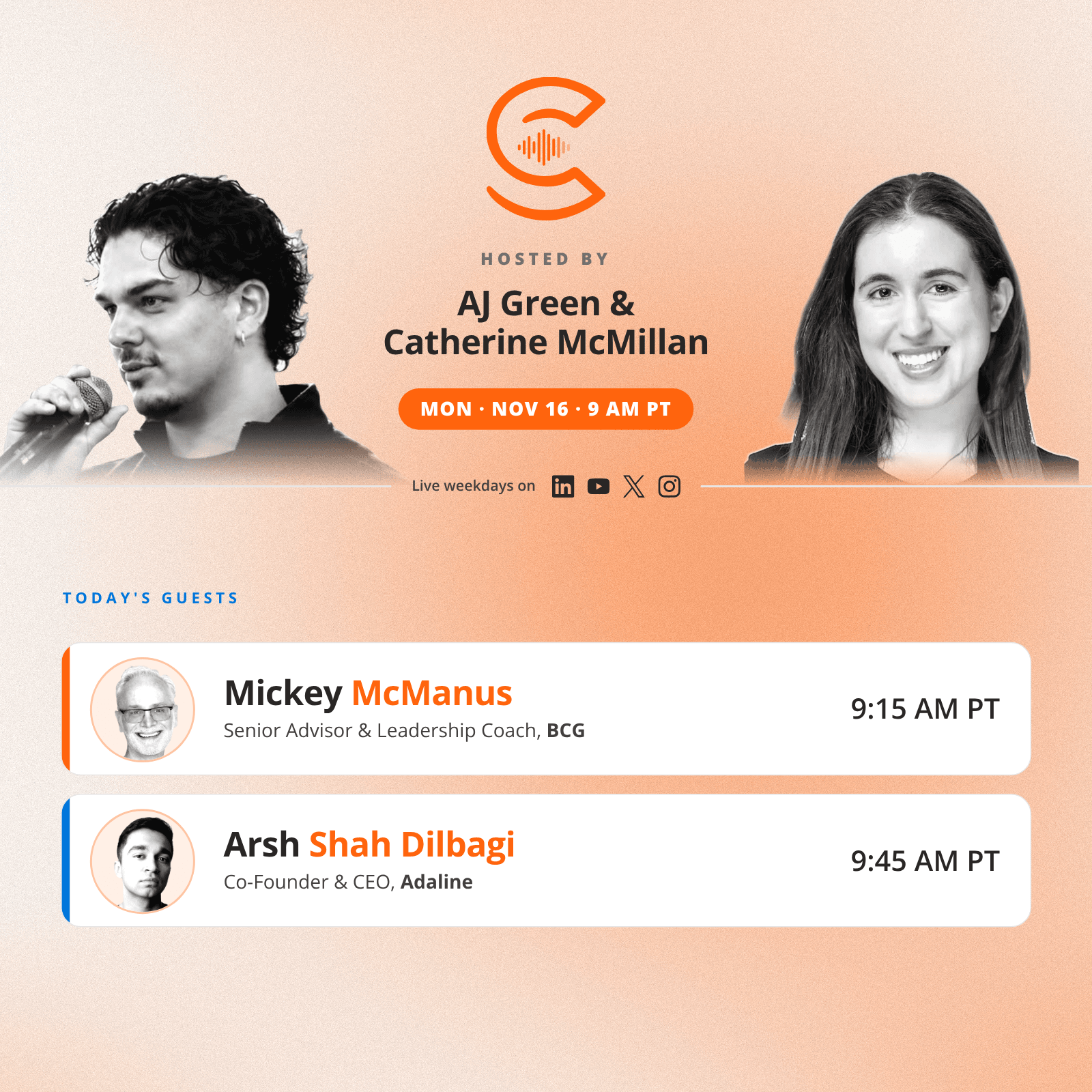 The AI Collective Podcast with AJ & Catherine: Monday, Nov 16
