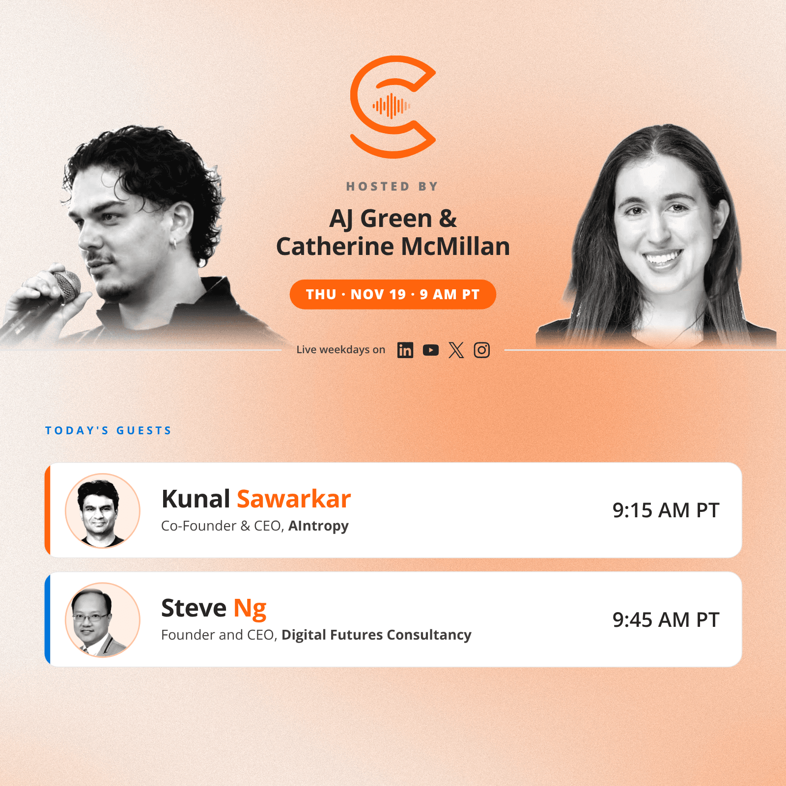 The AI Collective Podcast with AJ & Catherine: Thursday, Nov 19