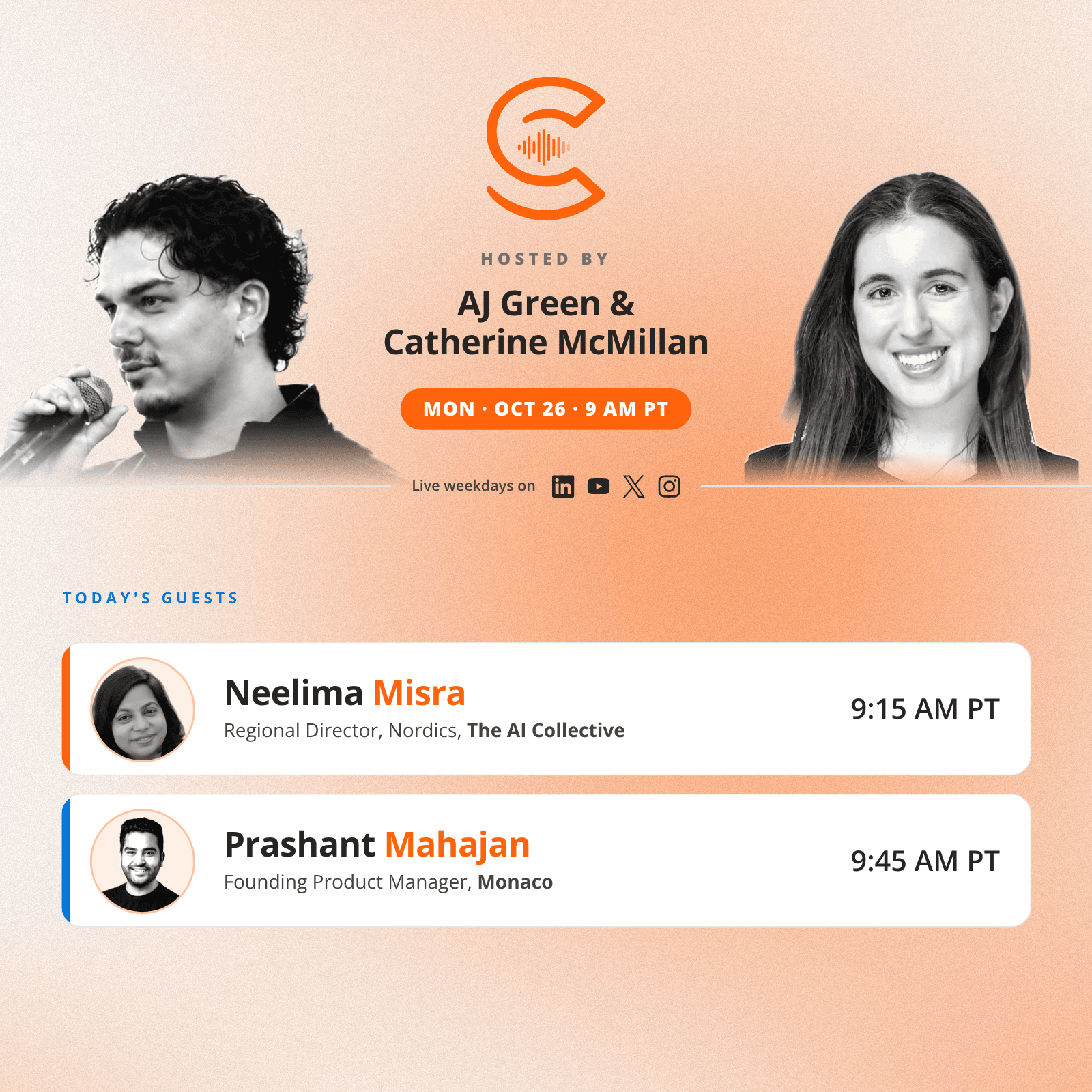 The AI Collective Podcast with AJ & Catherine: Monday, Oct 26