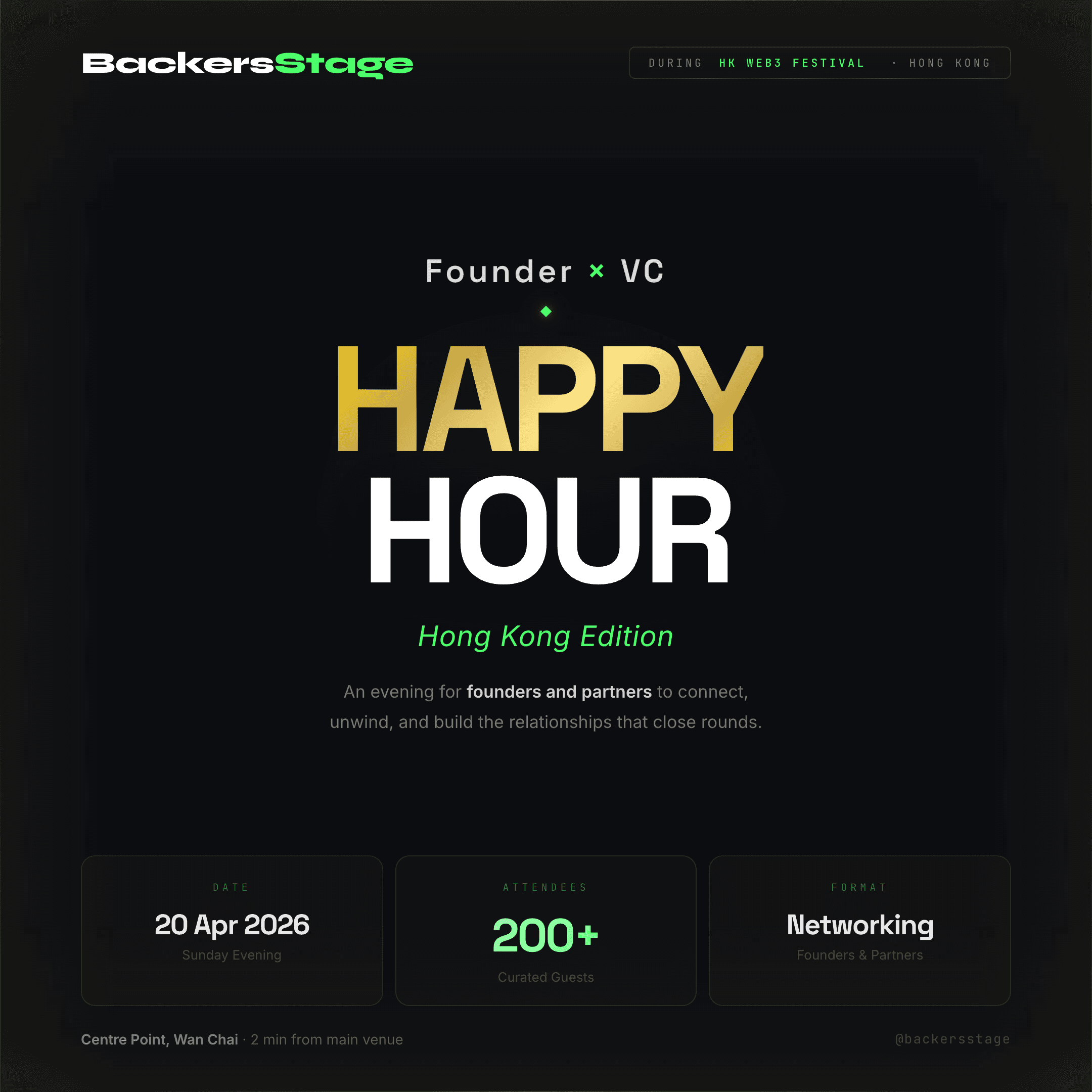 Founder x VC Happy Hour @ HK Web3 festival 🇭🇰