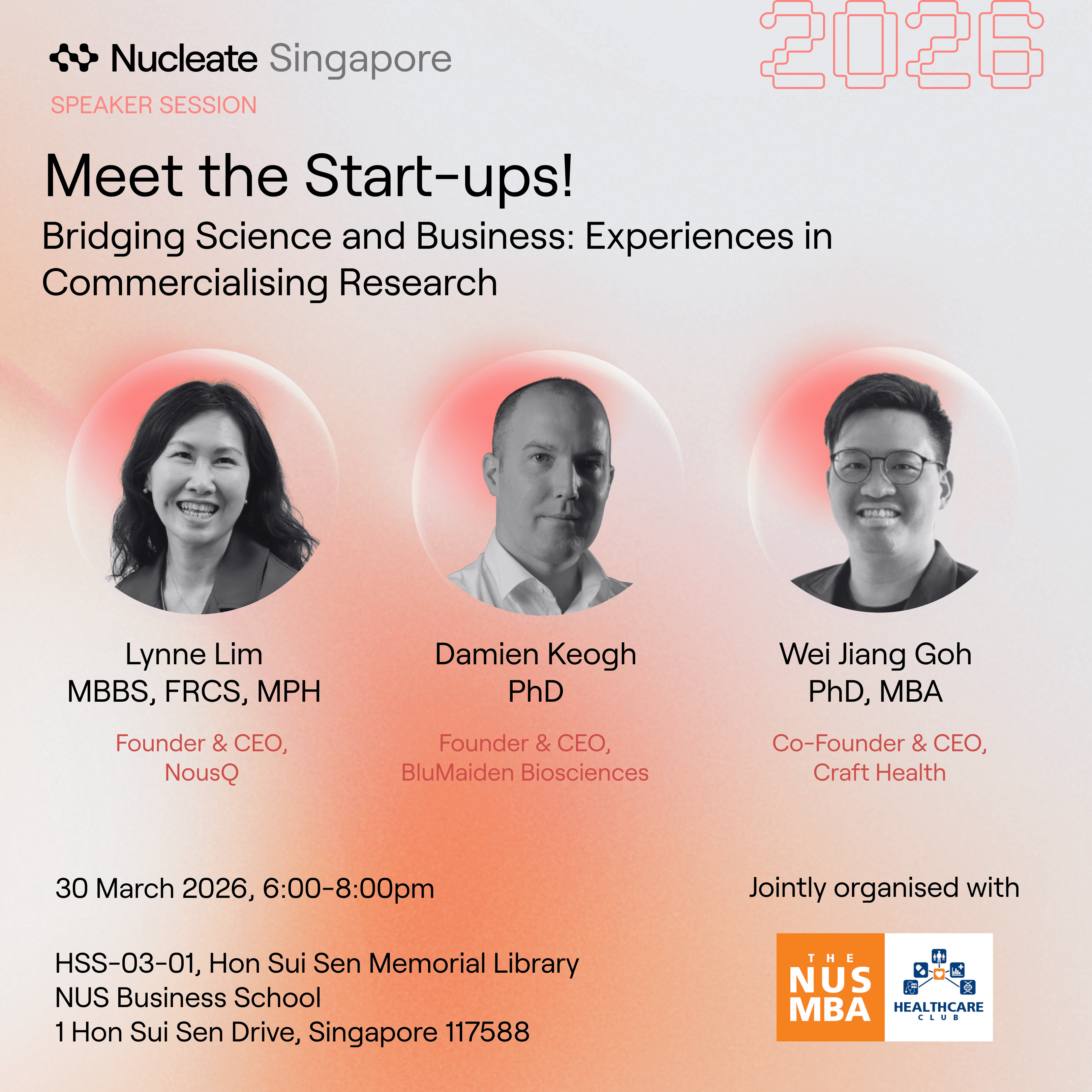 Meet the Start-ups! Bridging Science and Business: Experiences in Commercialising Research