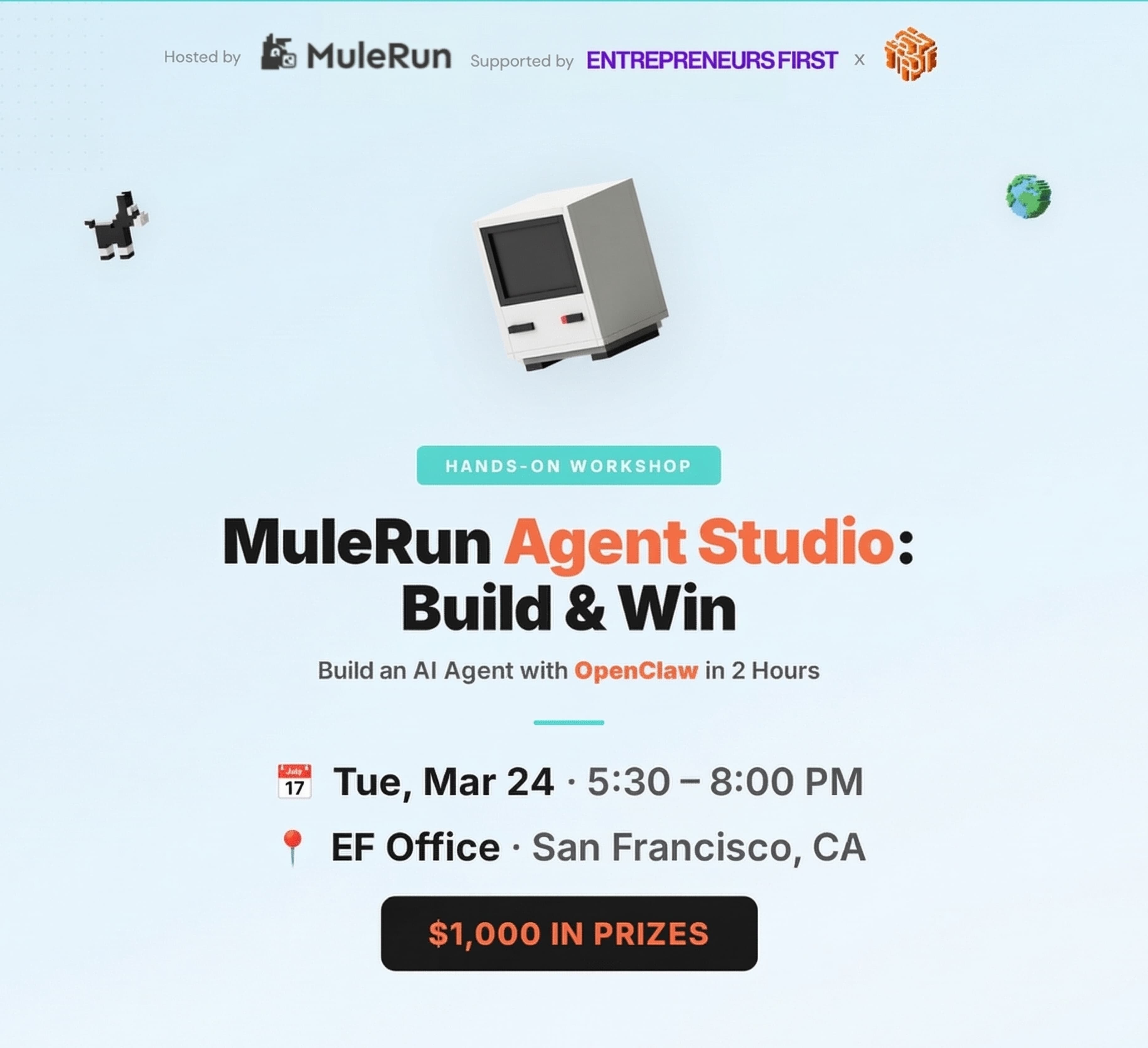 Build an AI Agent with OpenClaw in 2 Hours — Win $1,000 | SF Meetup