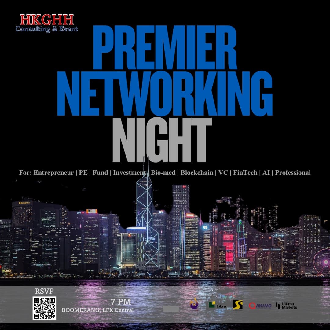 HKGHH Event: Premier Networking Night @ LKF 🔆THEME: HONG KONG FINTECH WEEK side event🔆