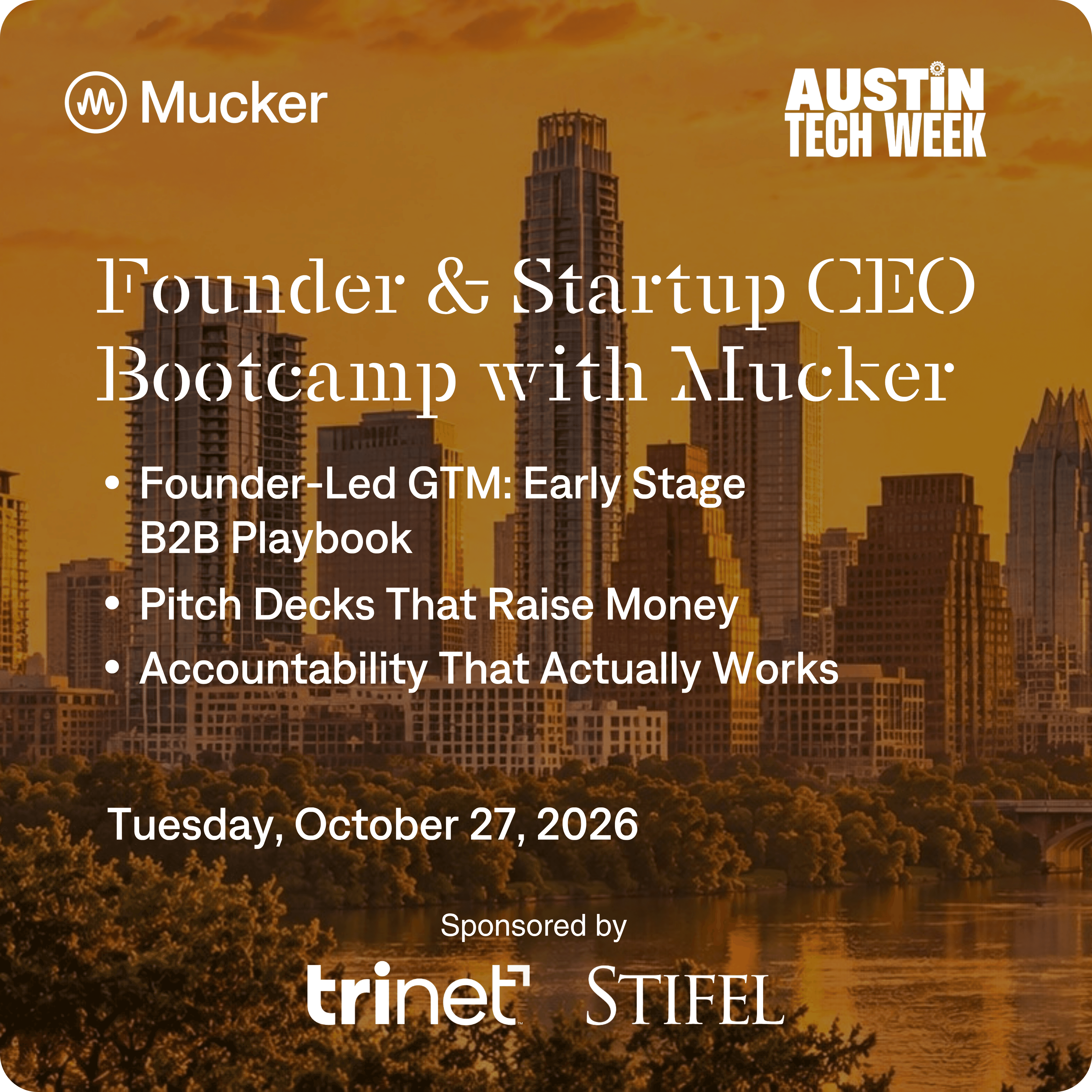 Founder & Startup CEO Bootcamp with Mucker, Day 1