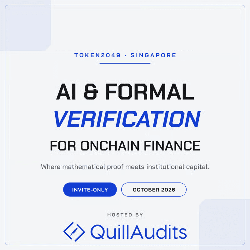 AI & Formal Verification for Onchain Finance | Token2049 Singapore