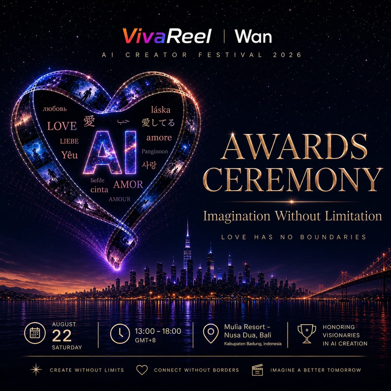 VivaReel × Wan3.0 AI Creator Festival 2026 · Bali