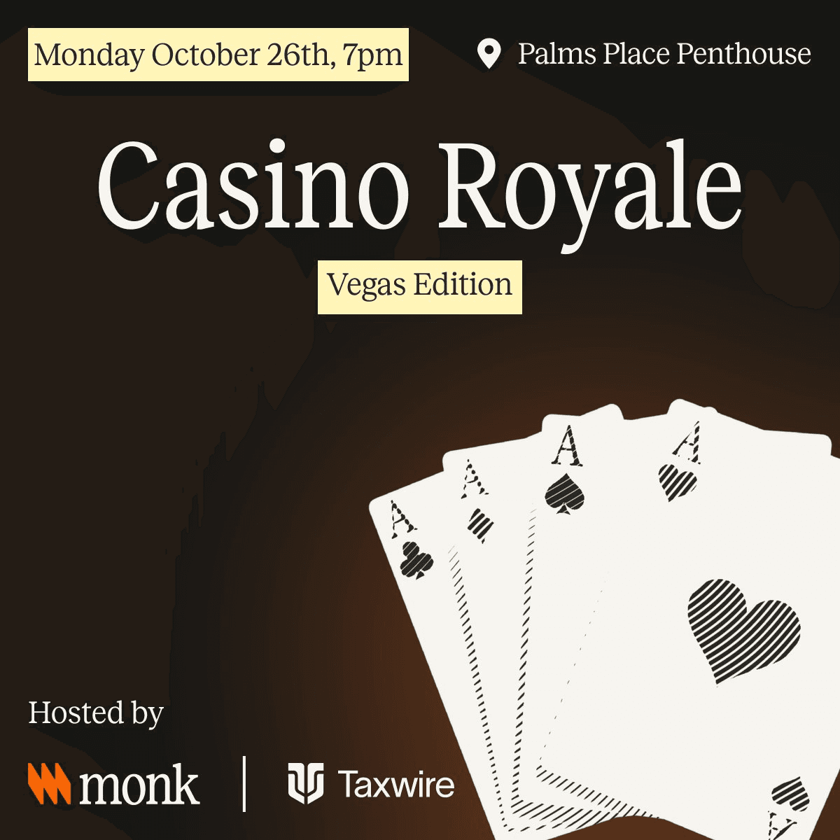 A private evening of poker at the Palms Penthouse, hosted by Taxwire and Monk