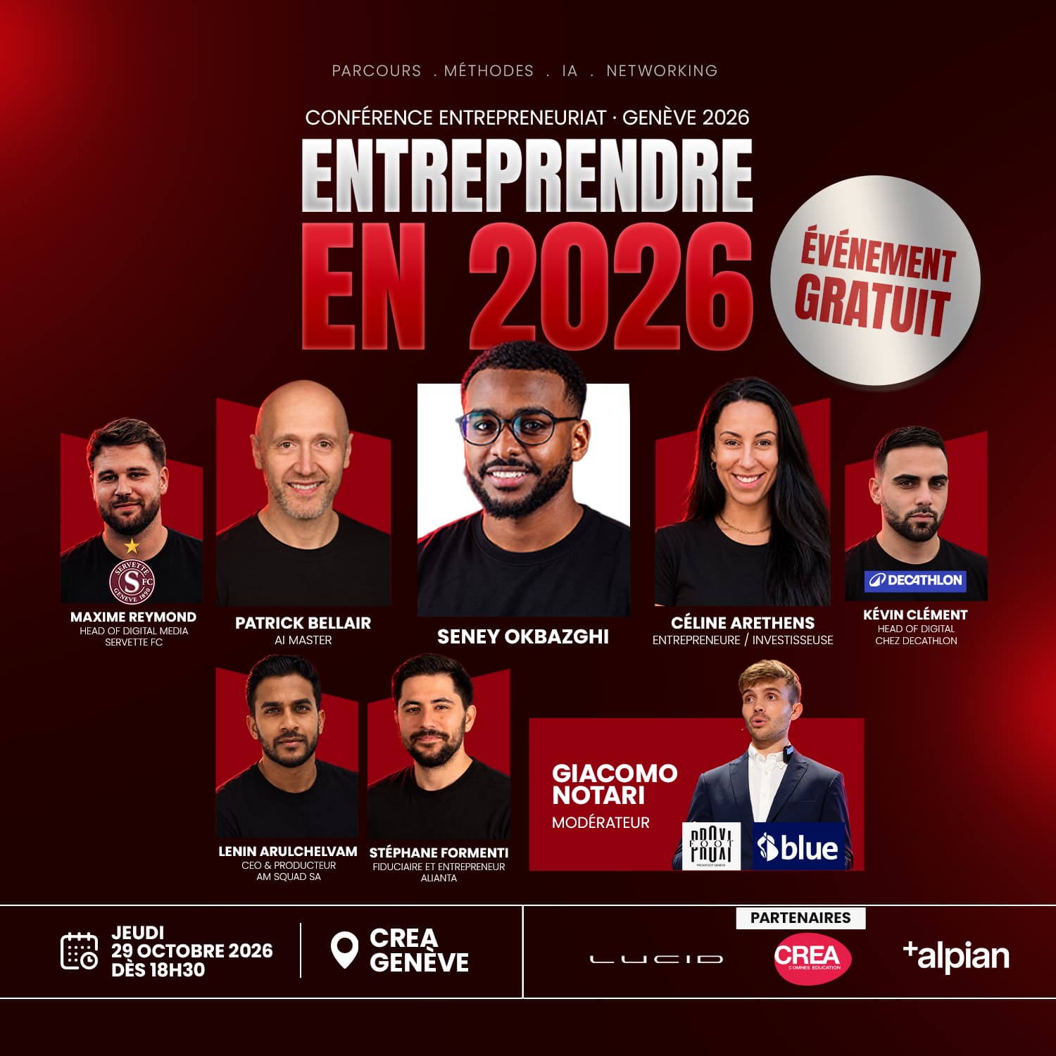 Entreprendre en 2026 @CREA Genève