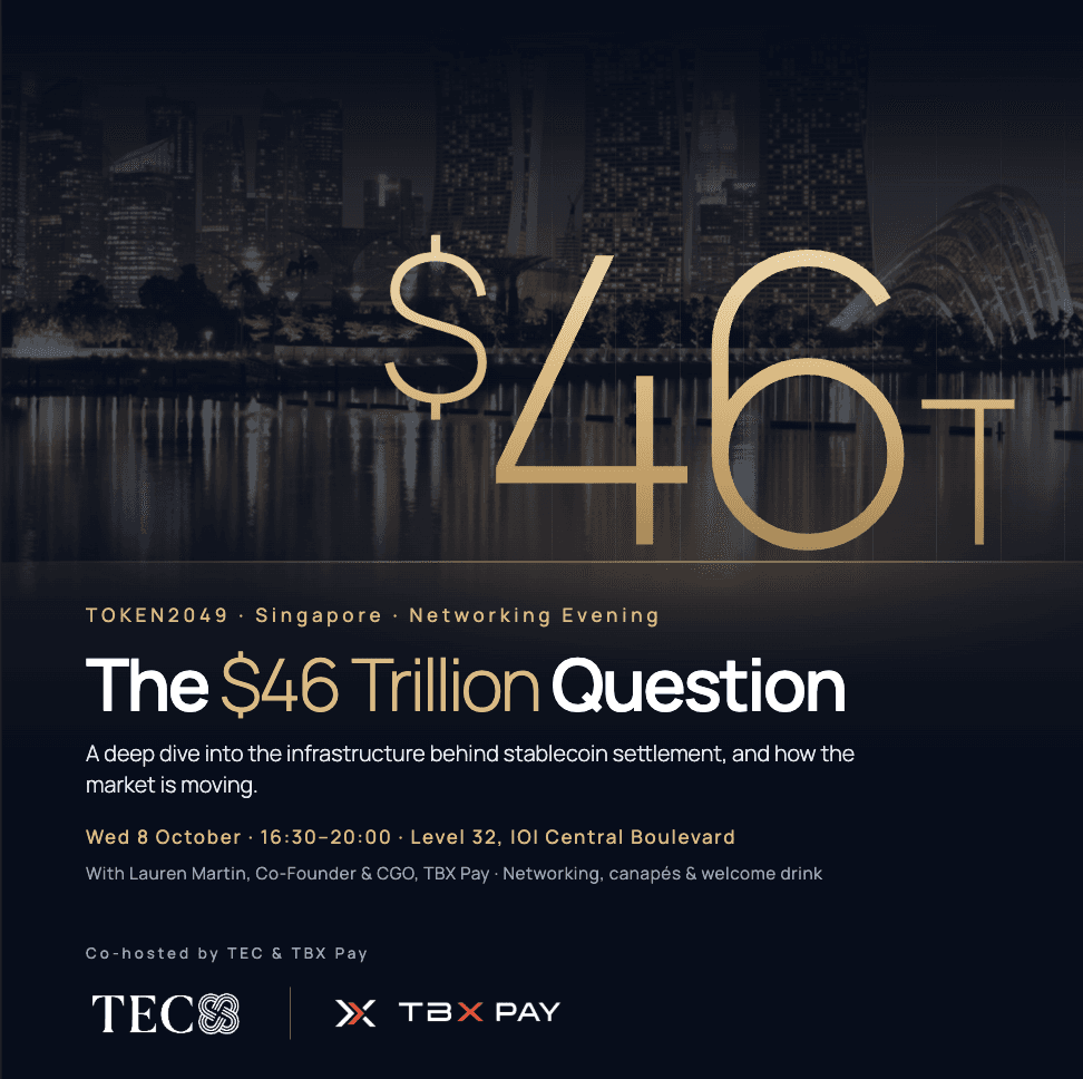 Token2049 Networking Evening with TEC & TBX Pay