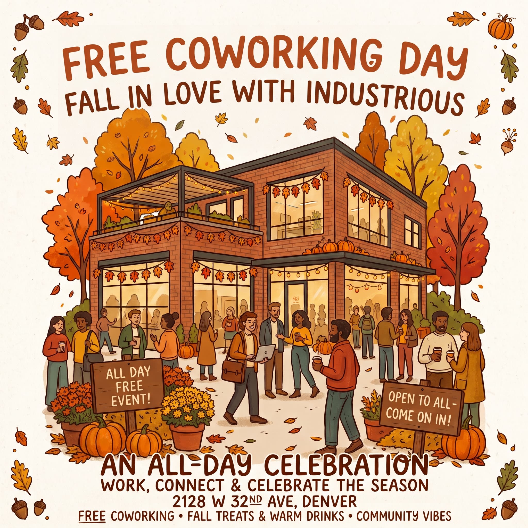 Fall into Your Flow: A Cozy, Free Coworking Day at Industrious LoHi!