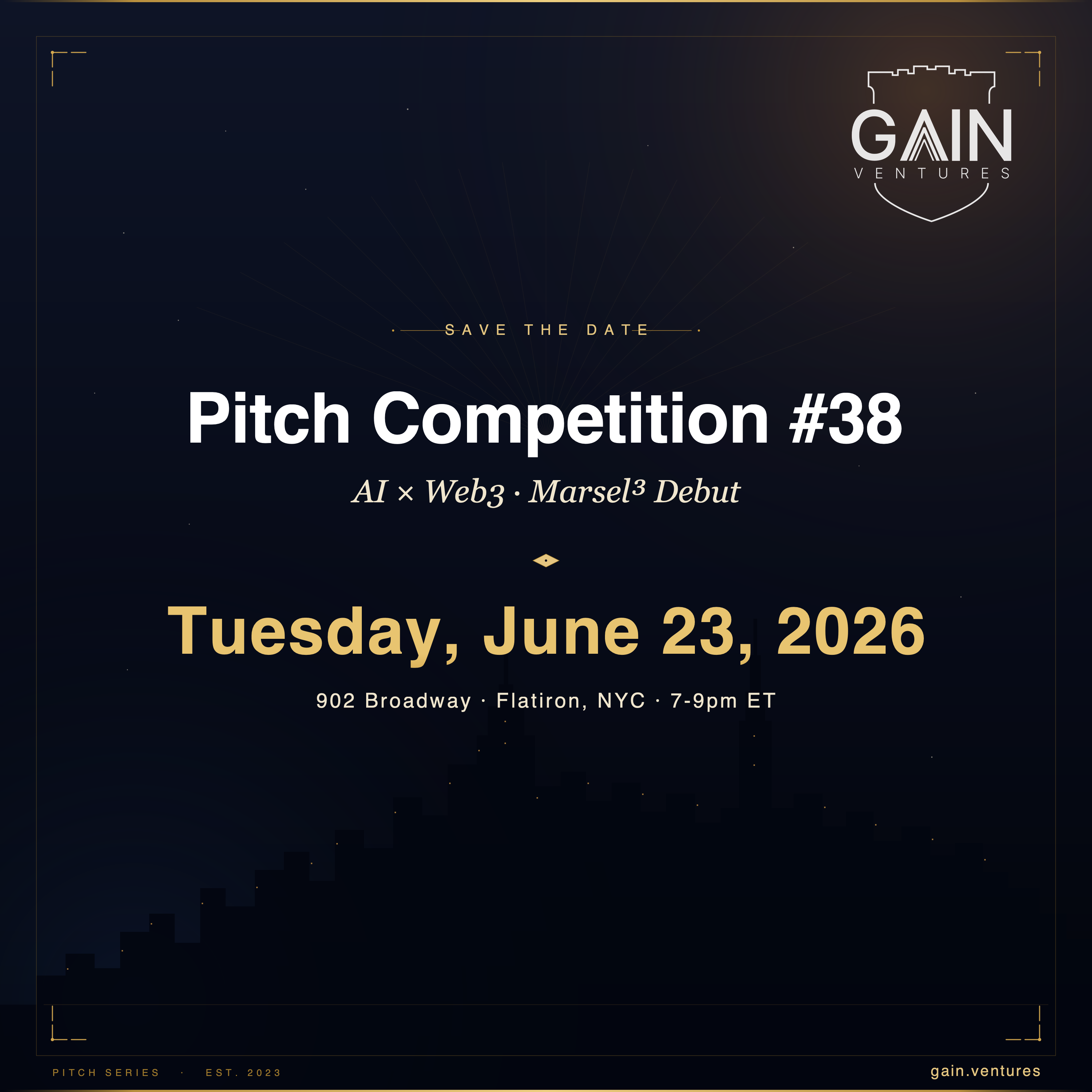 🎙 Pitch Competition #38 by Ga^3in VC | AI & Web3