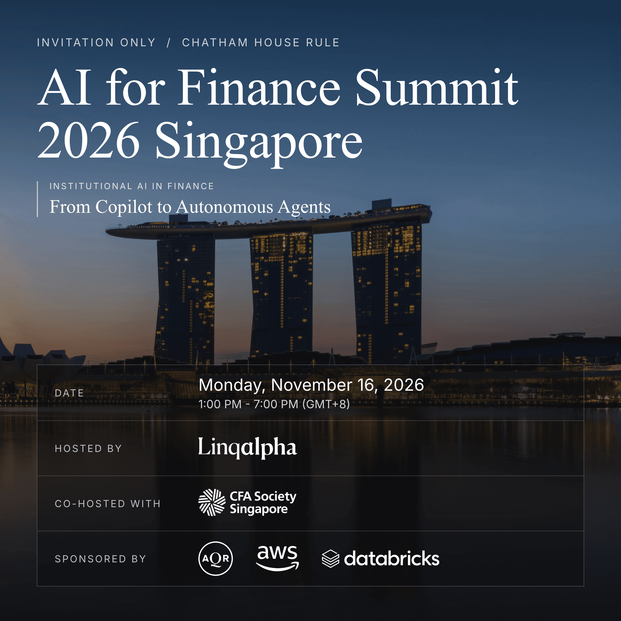 AI for Finance Summit 2026 Singapore
