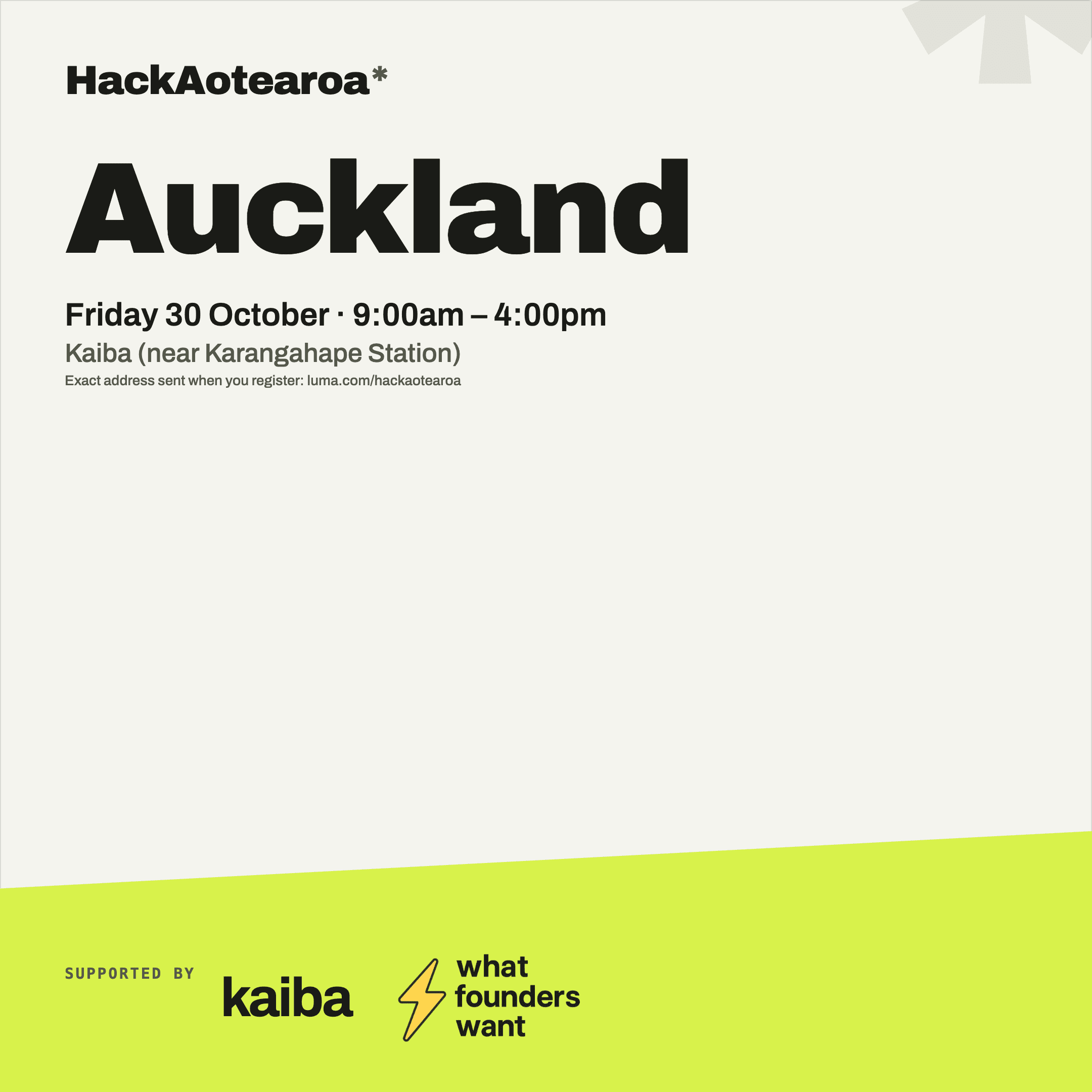 HackAotearoa [AKL]: Co-working for startup builders