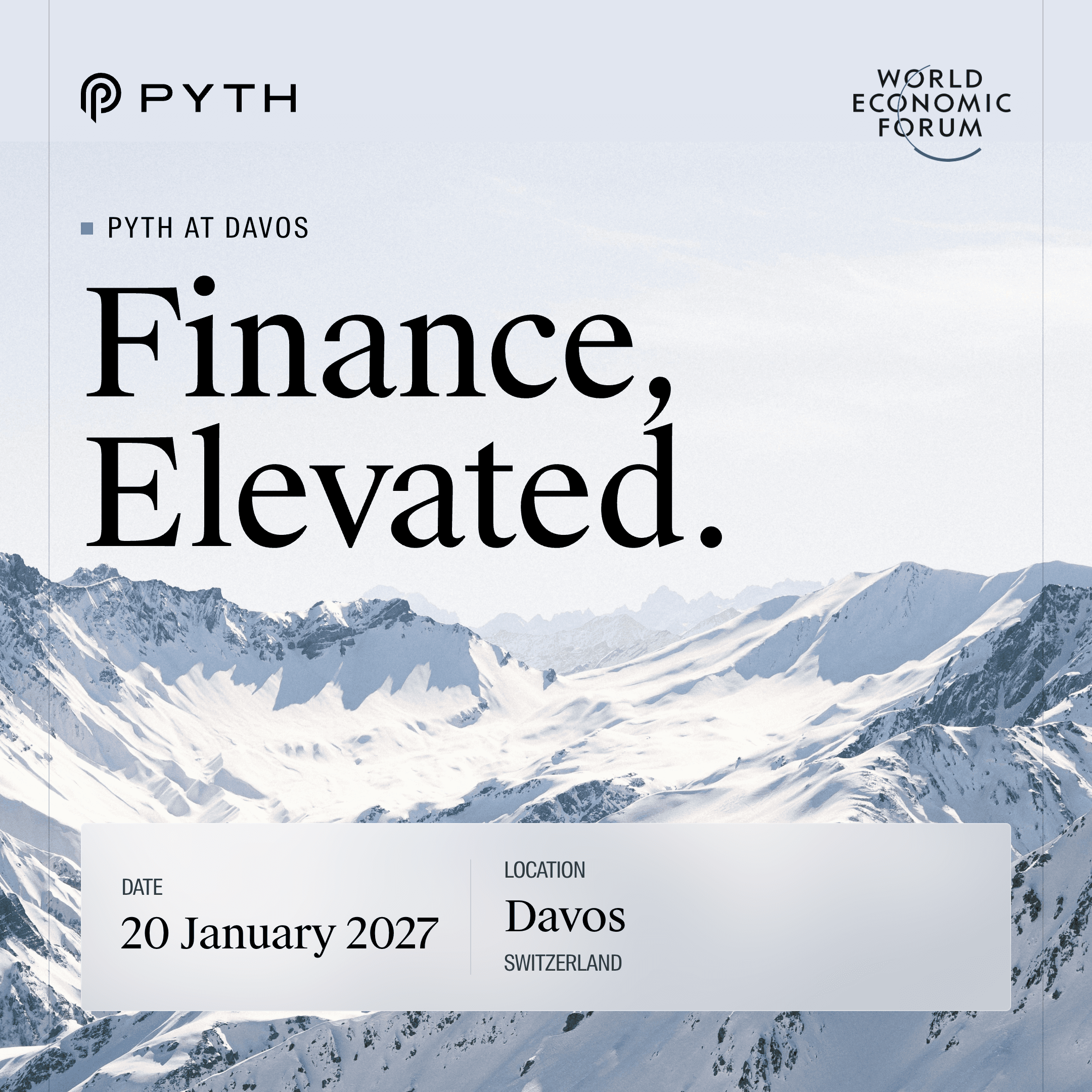 Pyth at Davos: Finance, Elevated