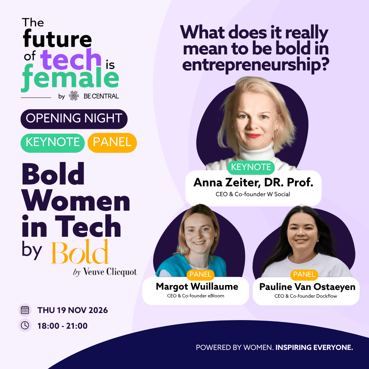 Bold Women in Tech – Opening Night of The Future of Tech is Female