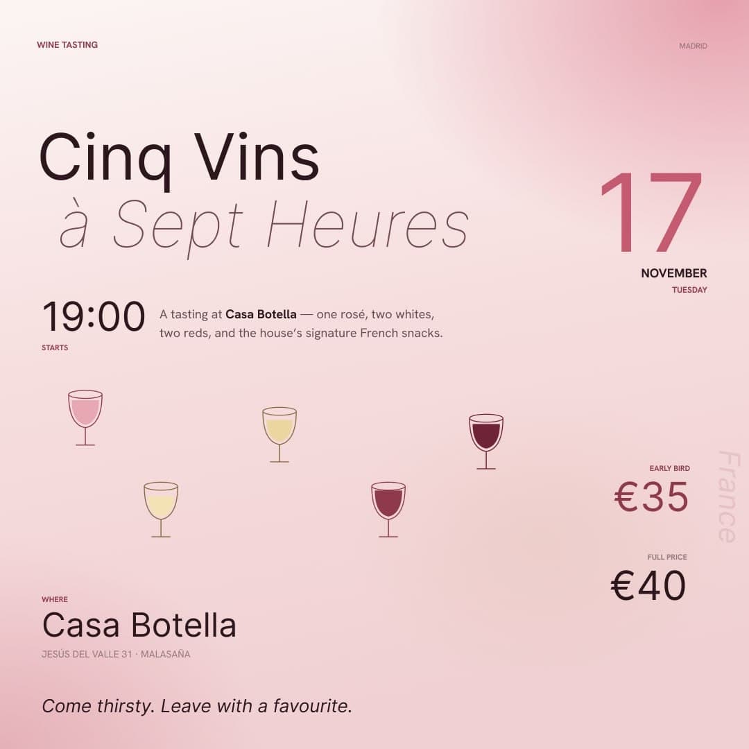Cinq Vins, à Sept Heures