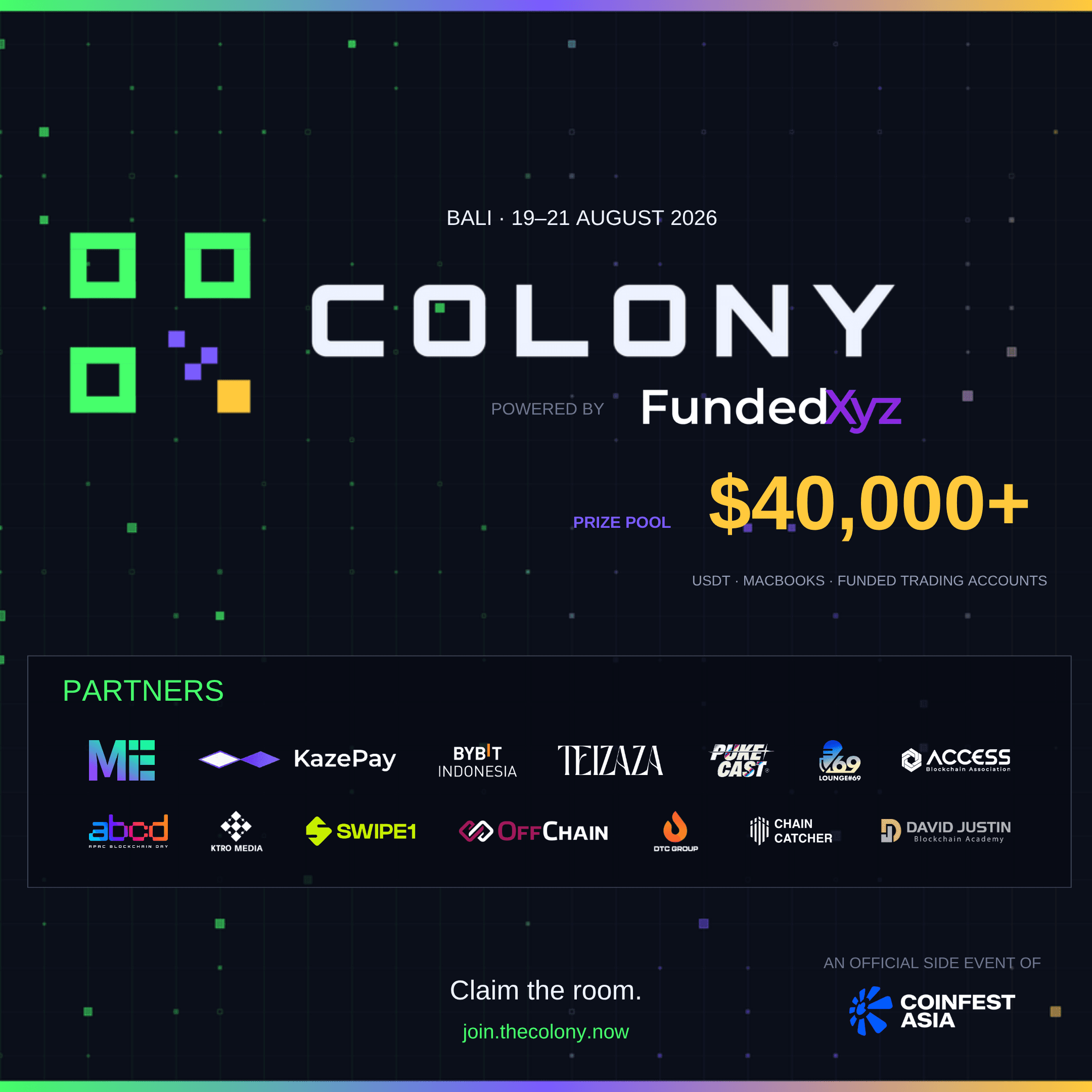 COLONY Powered by FundedXyz | Coinfest Asia 2026