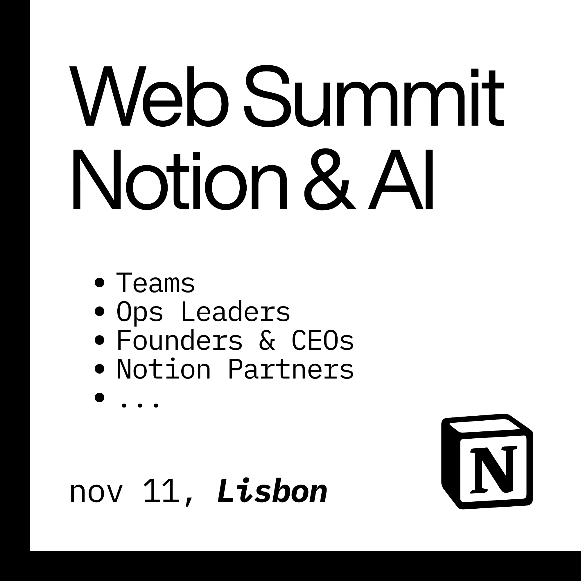 Web Summit Lisbon | Notion Power Walk