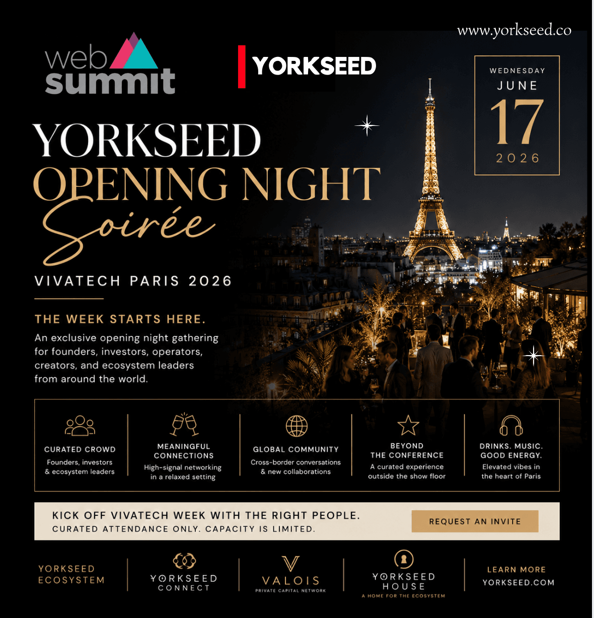 Yorkseed Opening Night Soirée | VivaTech Paris 2026