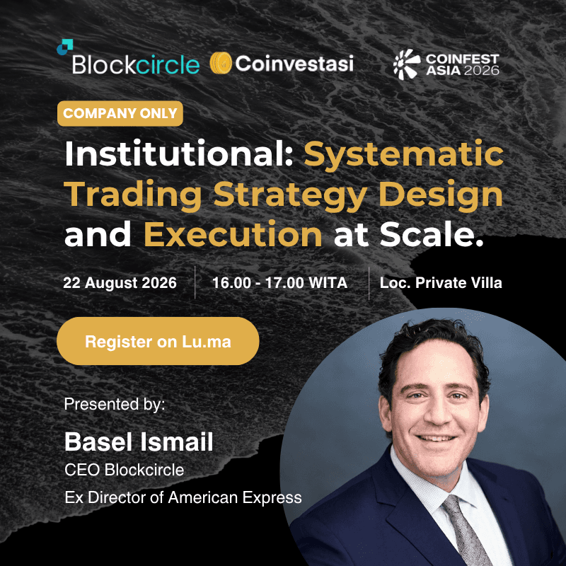 INSTITUTIONAL CRYPTO TRADING WORKSHOP: Systematic Trading Strategy Design and Execution at Scale | COMPANIES ONLY | Coinfest 2026