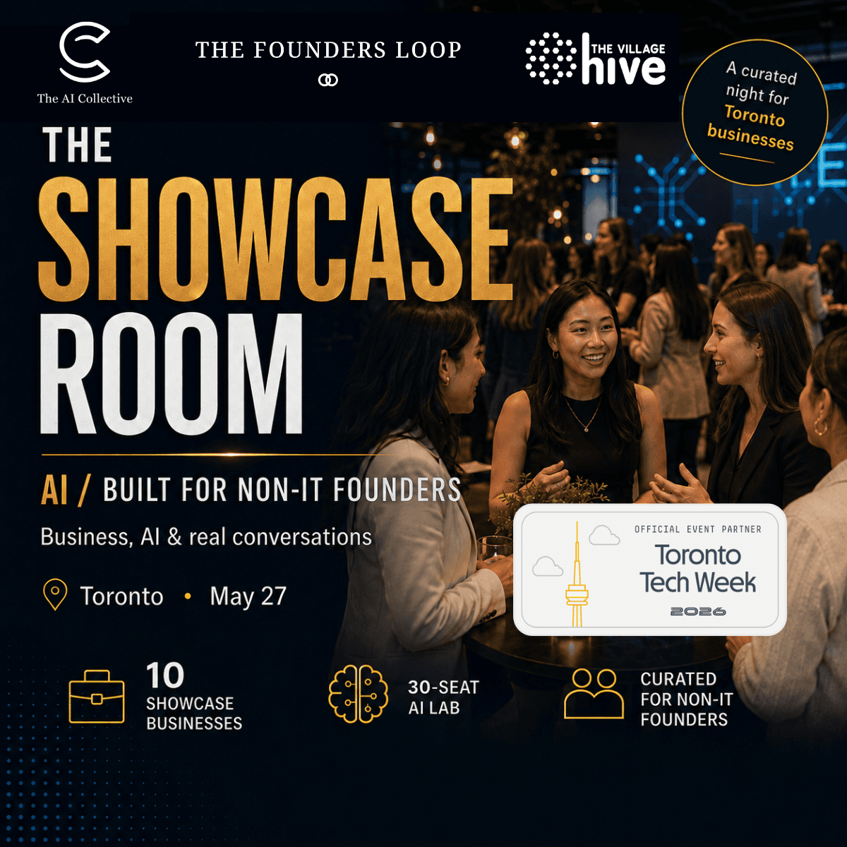 The Showcase Room: AI / Built for Non-IT Founders.