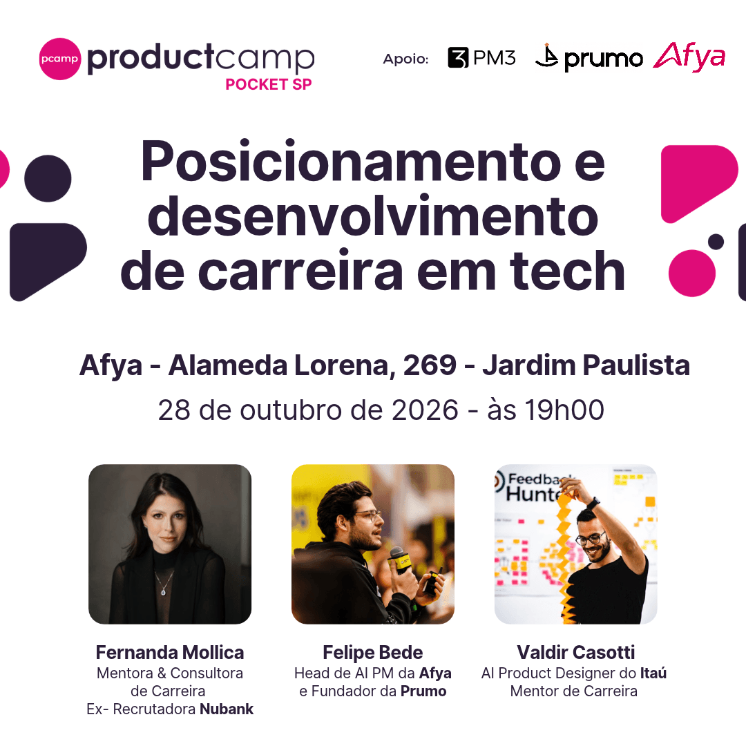PCamp Pocket SP - Posicionamento e desenvolvimento de carreira em tech