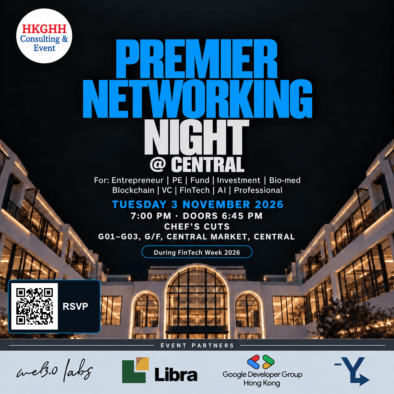 HKGHH Event: Premier Networking Night @ LKF 🌟 THEME: Hong Kong Web3 Festival 🌟