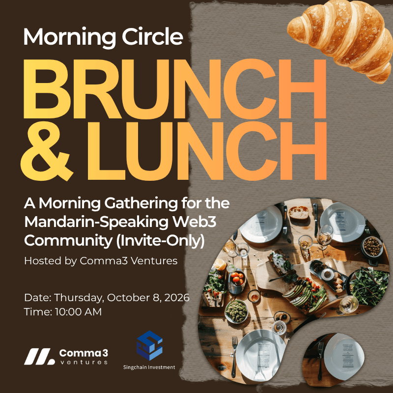Morning Circle: A Morning Gathering for the Mandarin-Speaking Web3 Community (Invite-Only), Hosted by Comma3 Ventures
