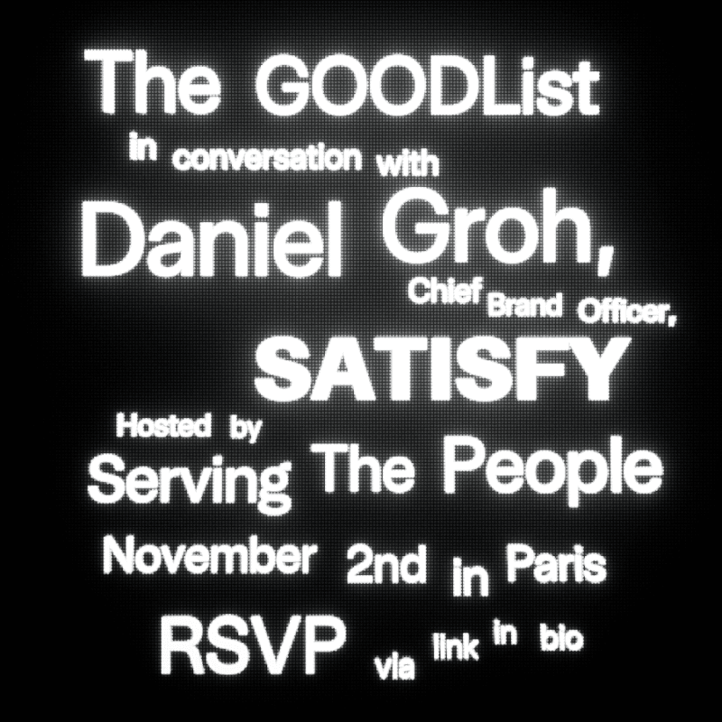 The GOODList × Serving the People: In Conversation with Daniel Groh