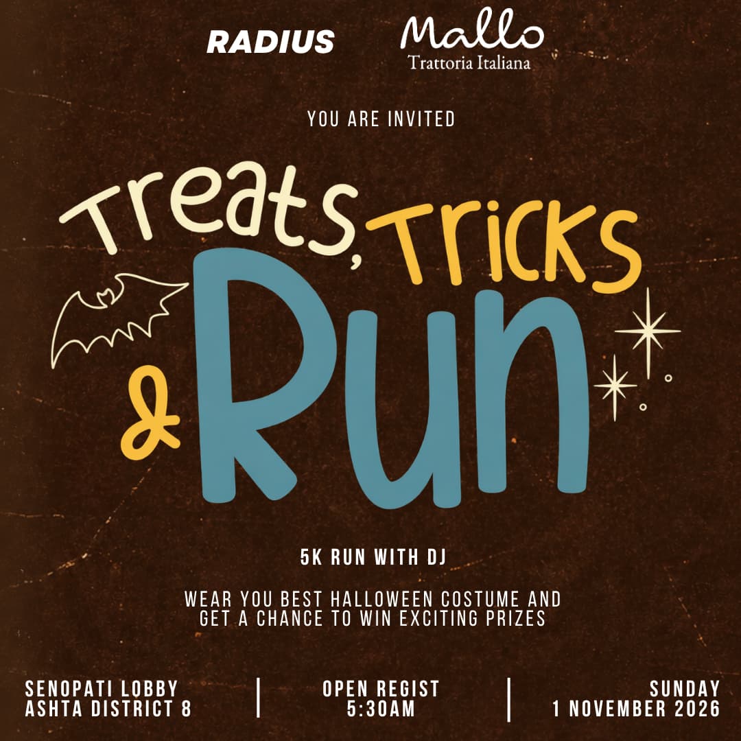 Radius x Mallo : Tricks Treats and Run (5K Run With DJ)