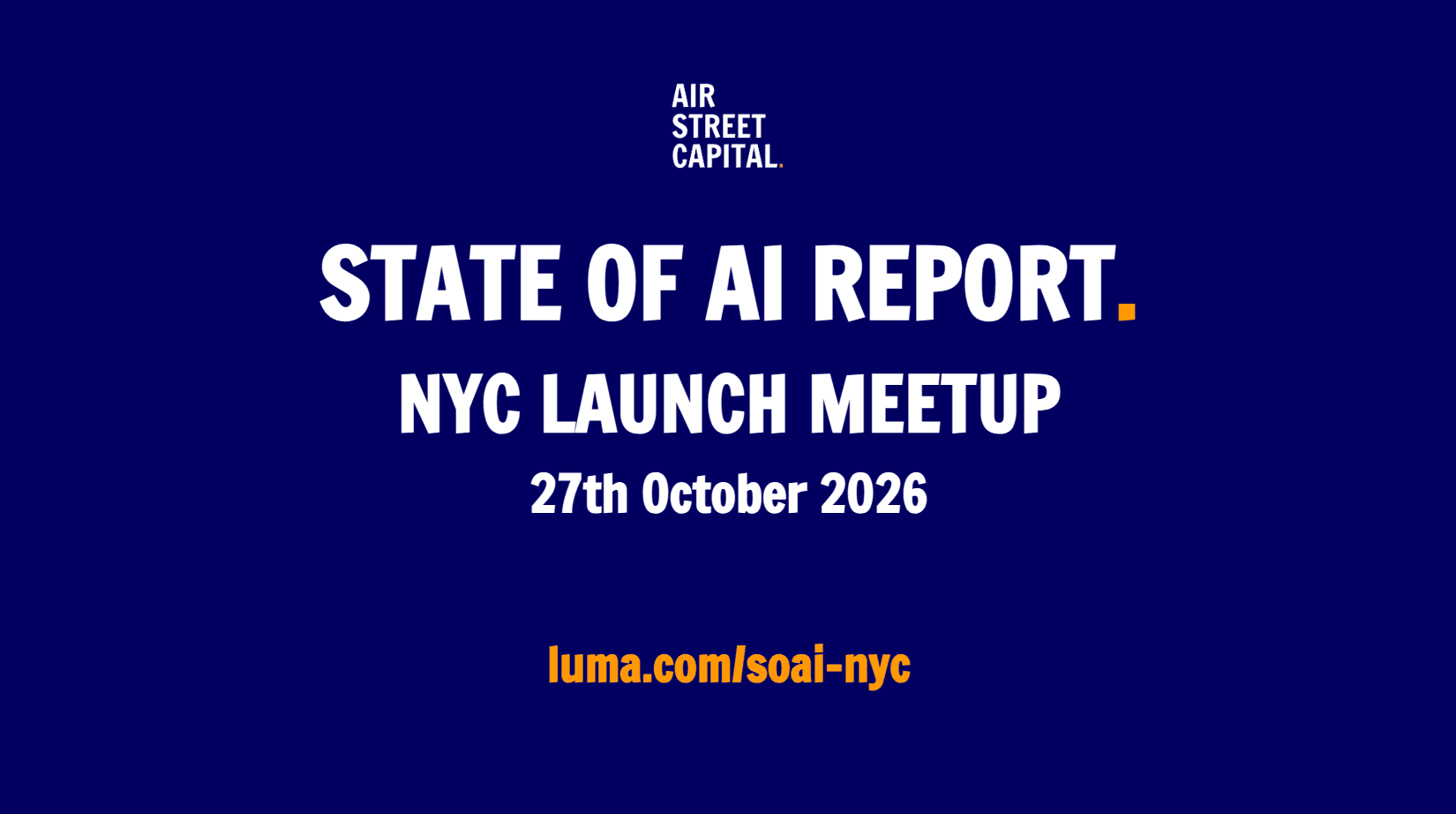 State of AI 2026 - NYC launch event