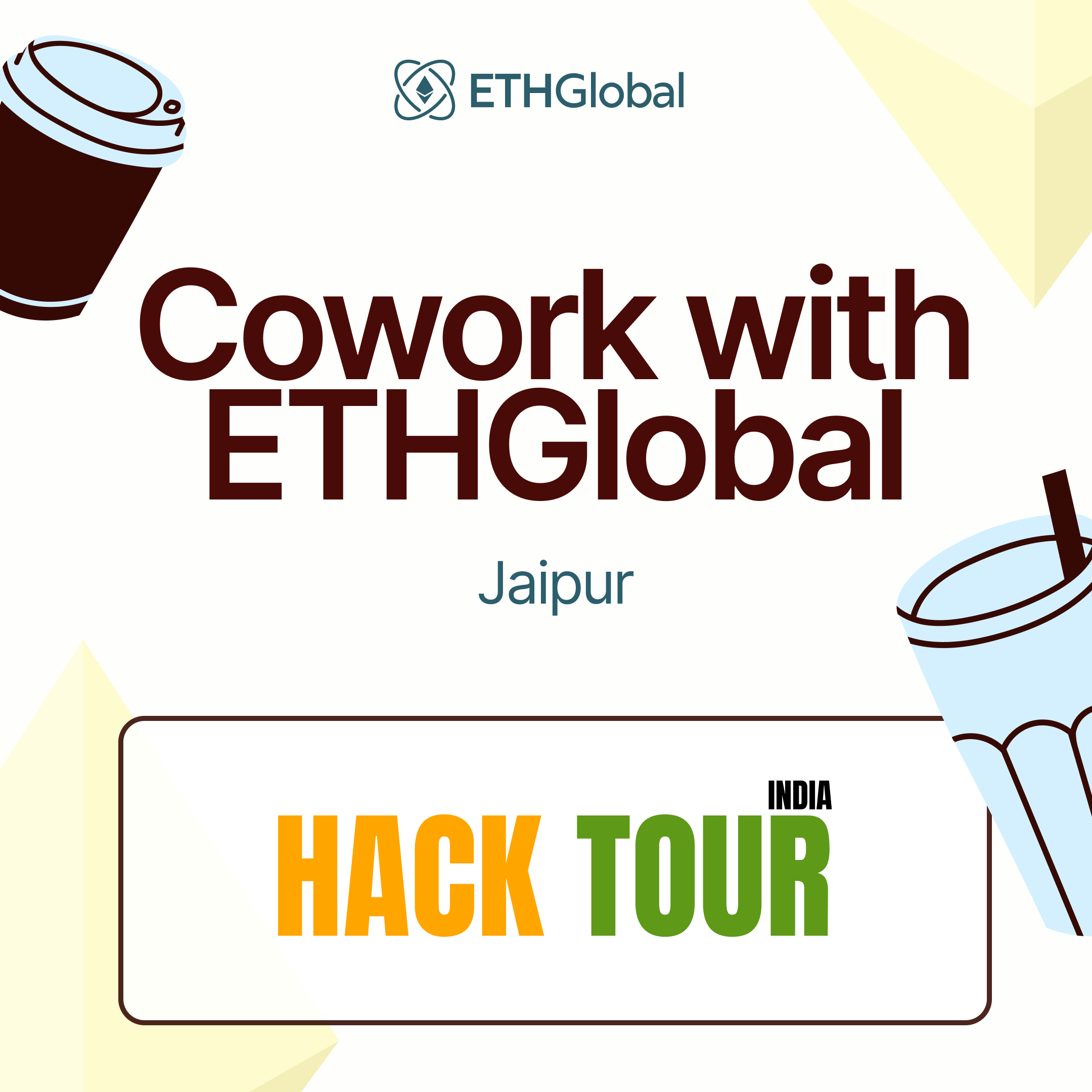Cowork with ETHGlobal in Jaipur with HackTour India