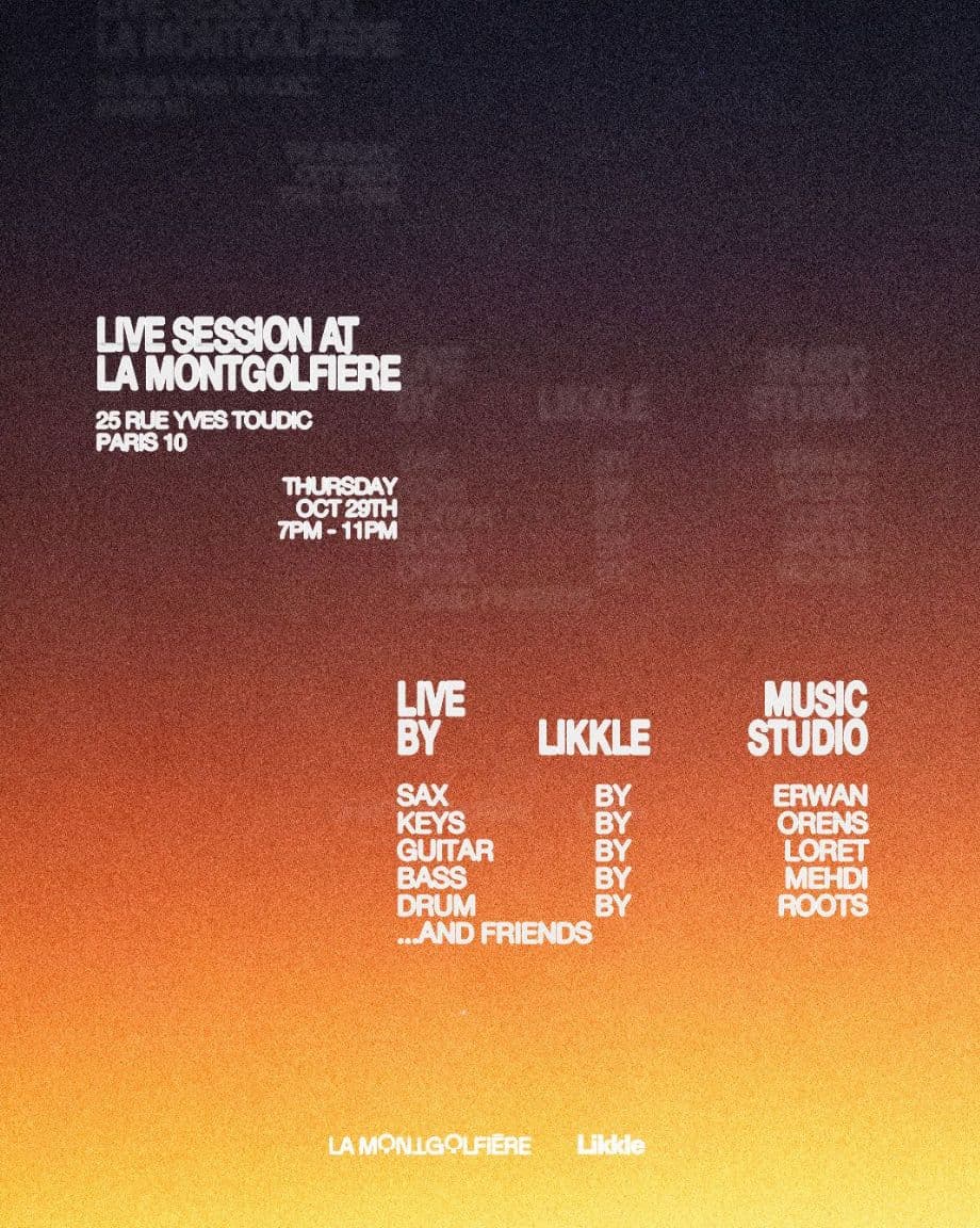 LIVE SESSION w/ Likkle studio @La Montgolfière Canal - 29.10.2026