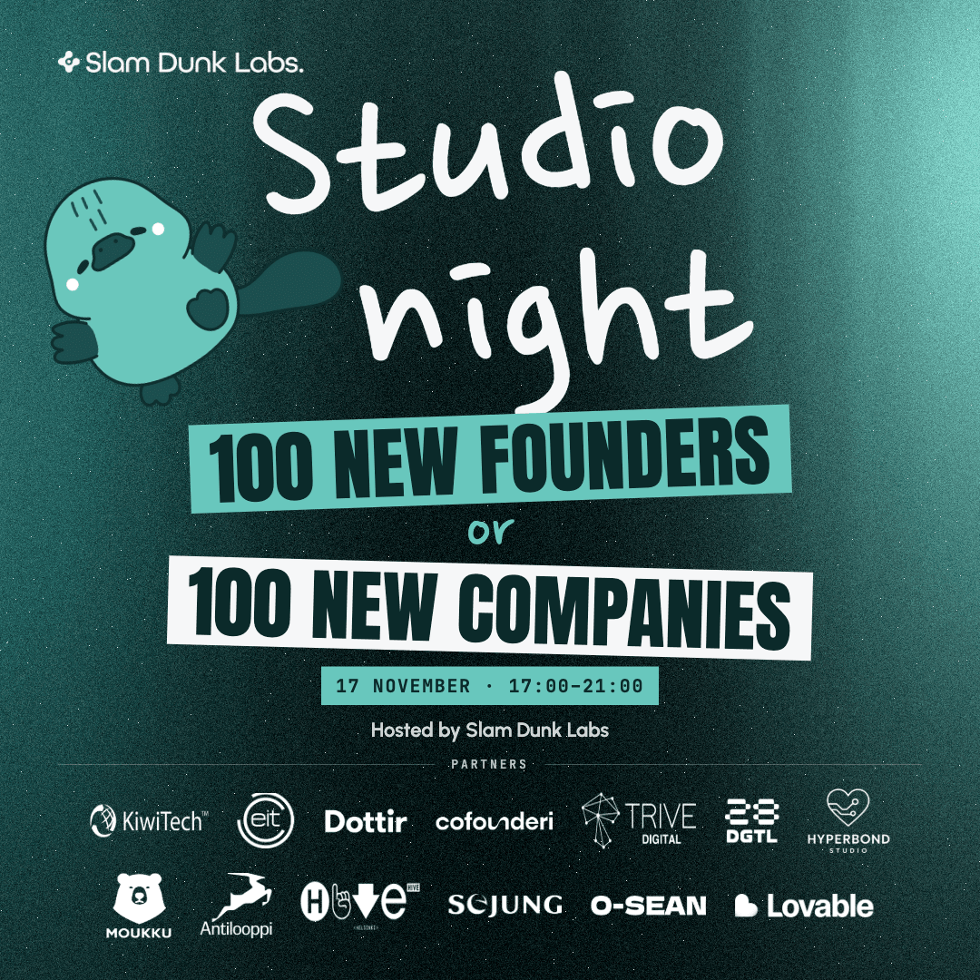 Studio Night: 100 new founders or 100 new companies + afterparty