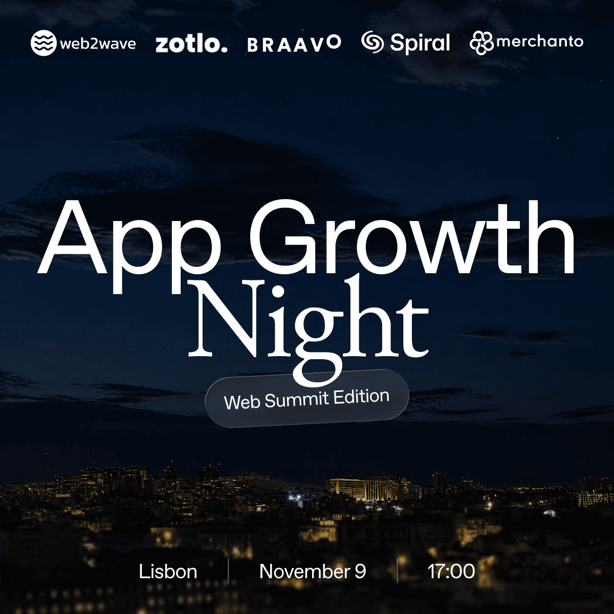 App Growth Night during WebSummit, Lisbon