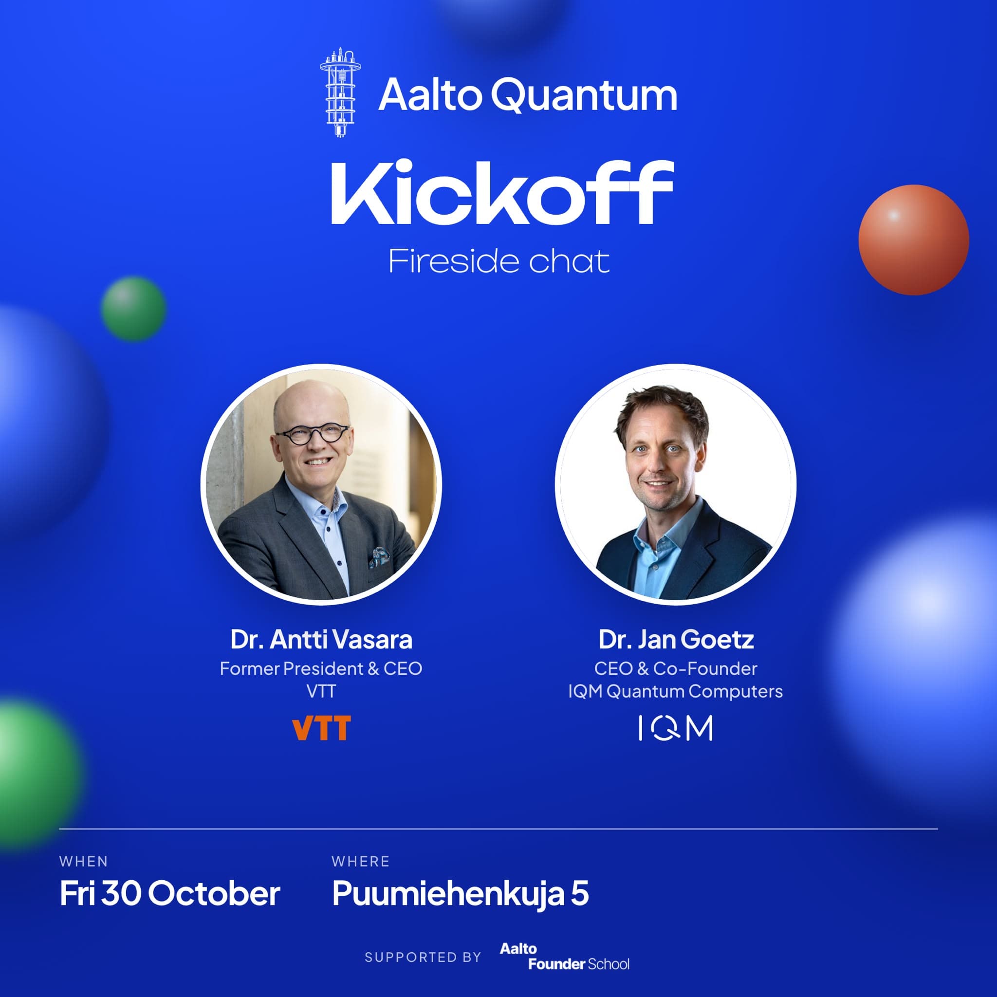 Aalto Quantum Kickoff - Fireside chat