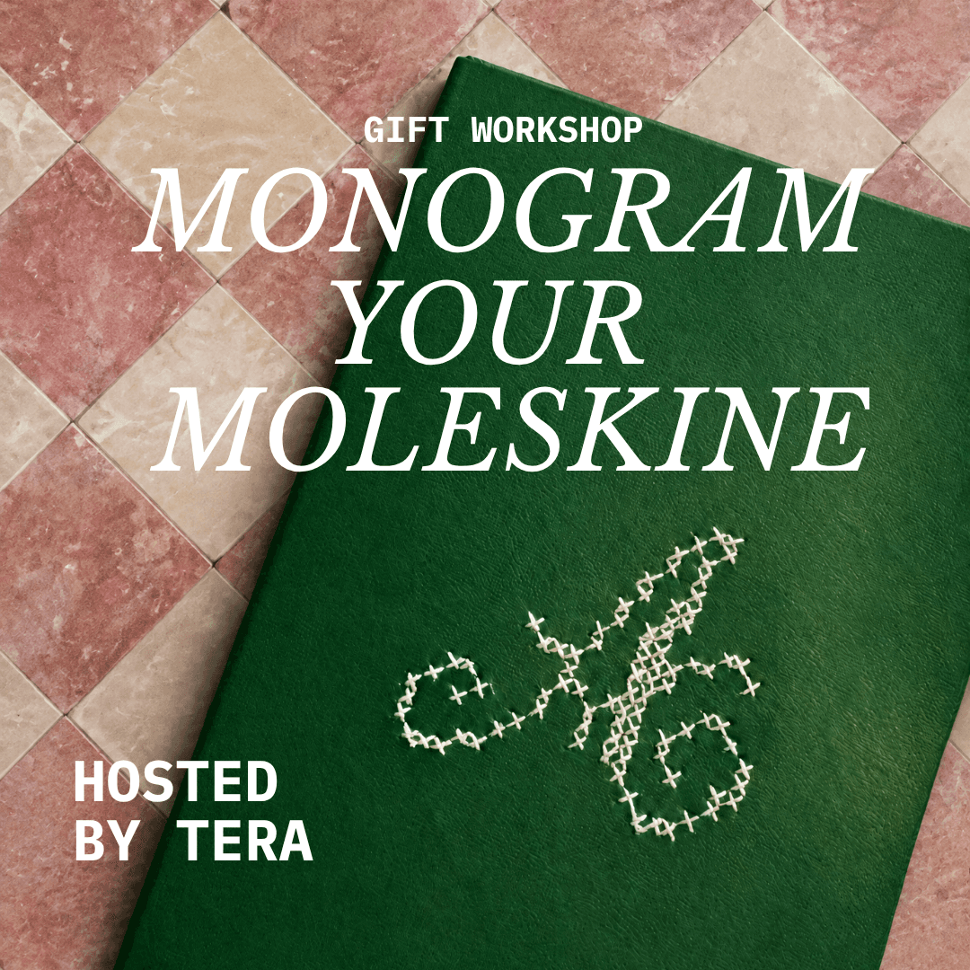 Sip & Stitch: Monogram Your Moleskine