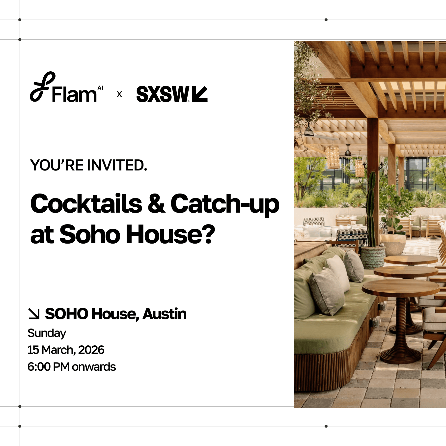 Cocktail Hour: Soho House x SXSW by Flam