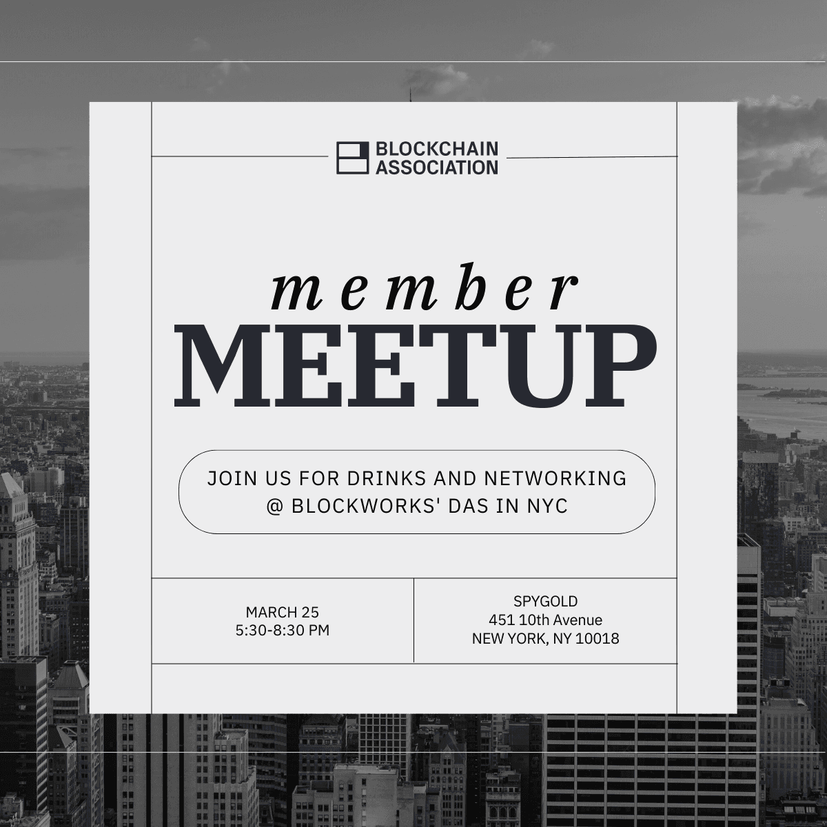 Blockchain Association Member Meetup