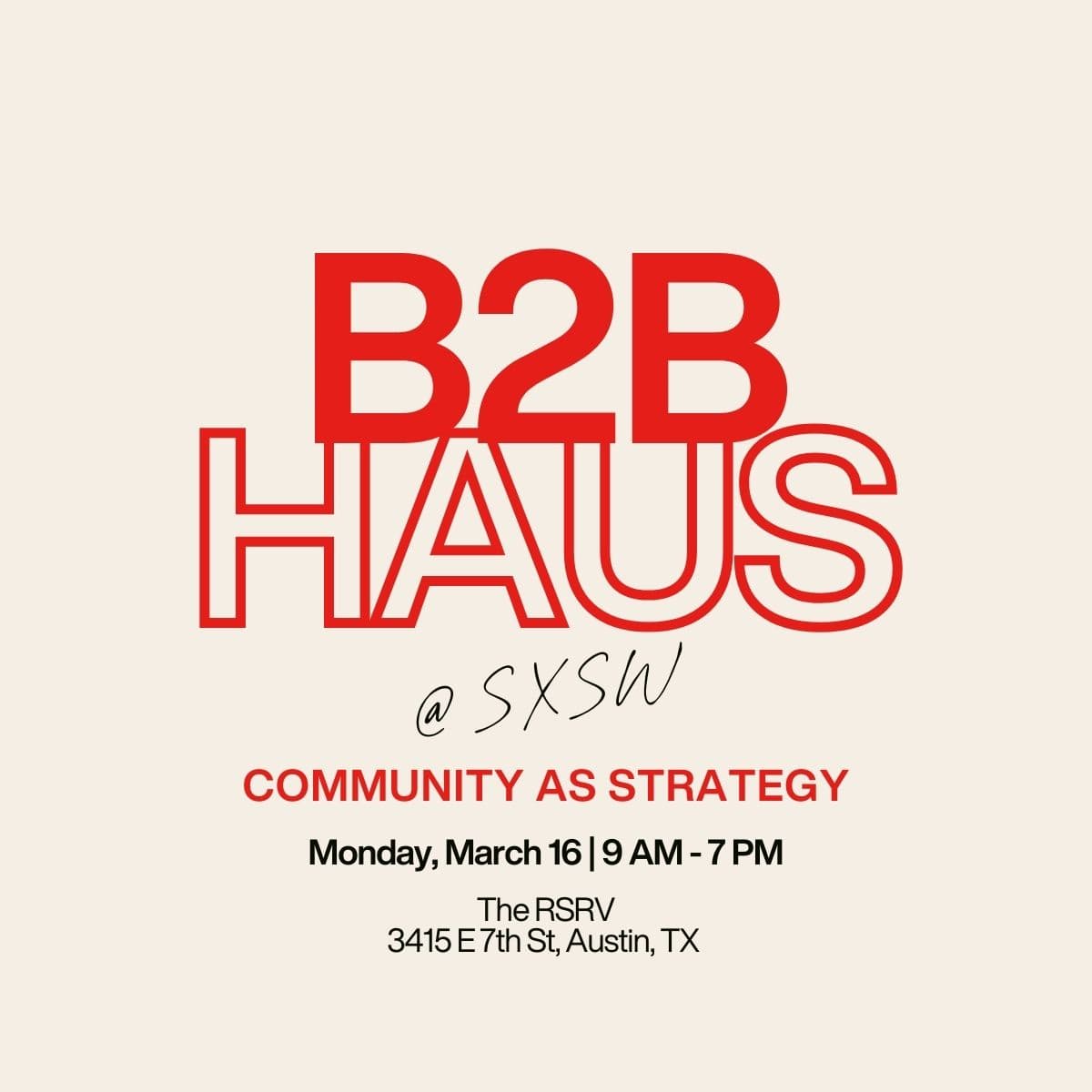 B2B HAUS at SXSW