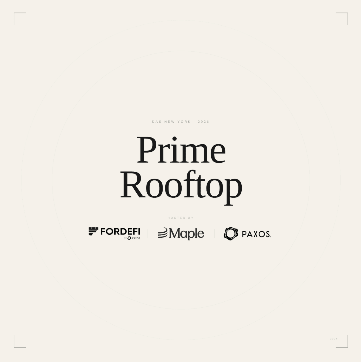 Prime Rooftop with Maple, Paxos and Fordefi