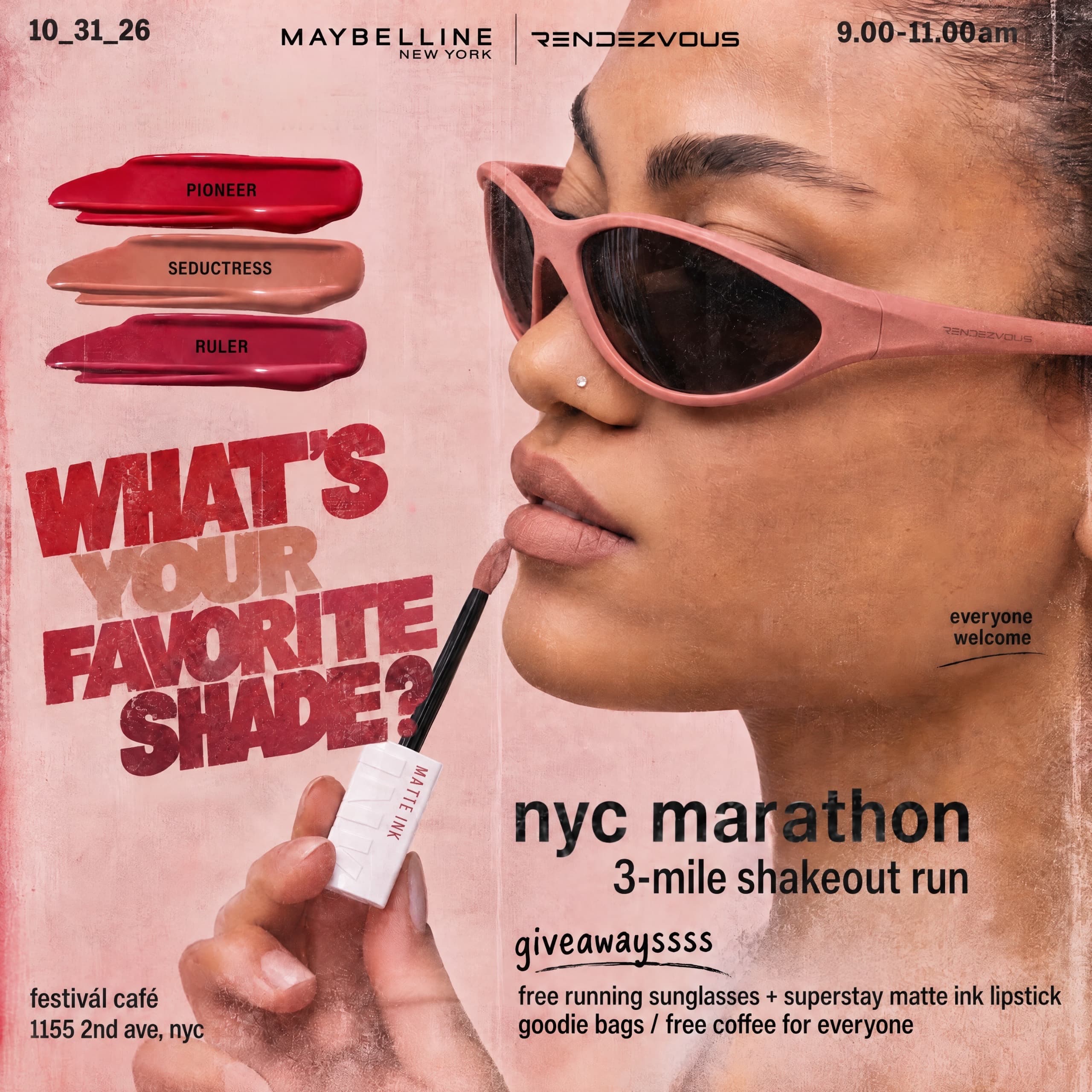 Maybelline X Rendezvous NYC Marathon Shake Out Run