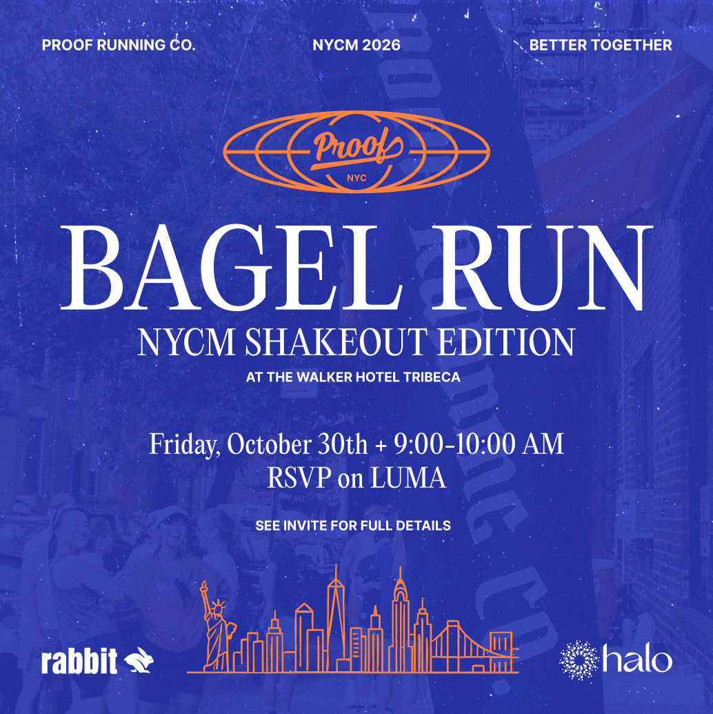 PROOF x rabbit - NYCM Bagel Shakeout Run