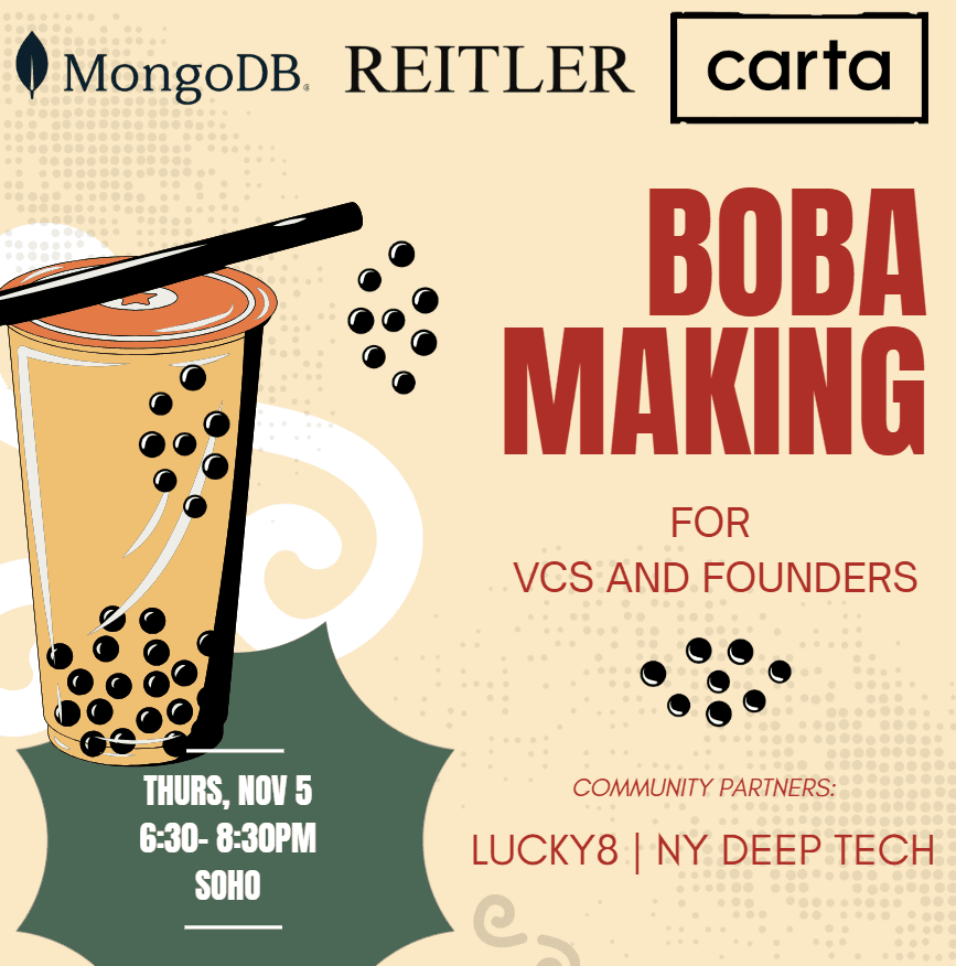 Boba Making for VCs and Founders