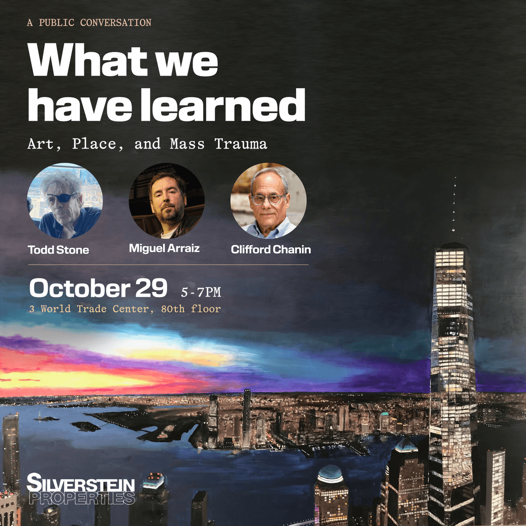 What we have learned: Art, Place and Mass Trauma. A conversation with Clifford Chanin, Miguel Arraiz and Todd Stone.