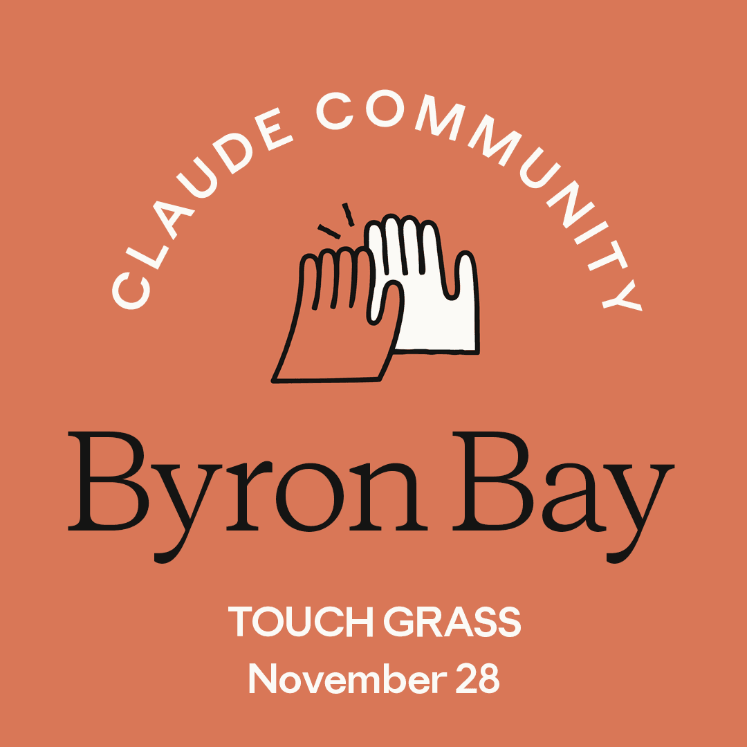 Byron Bay | Claude Meetup - Touch Grass + Coffee @ Wategos Beach!