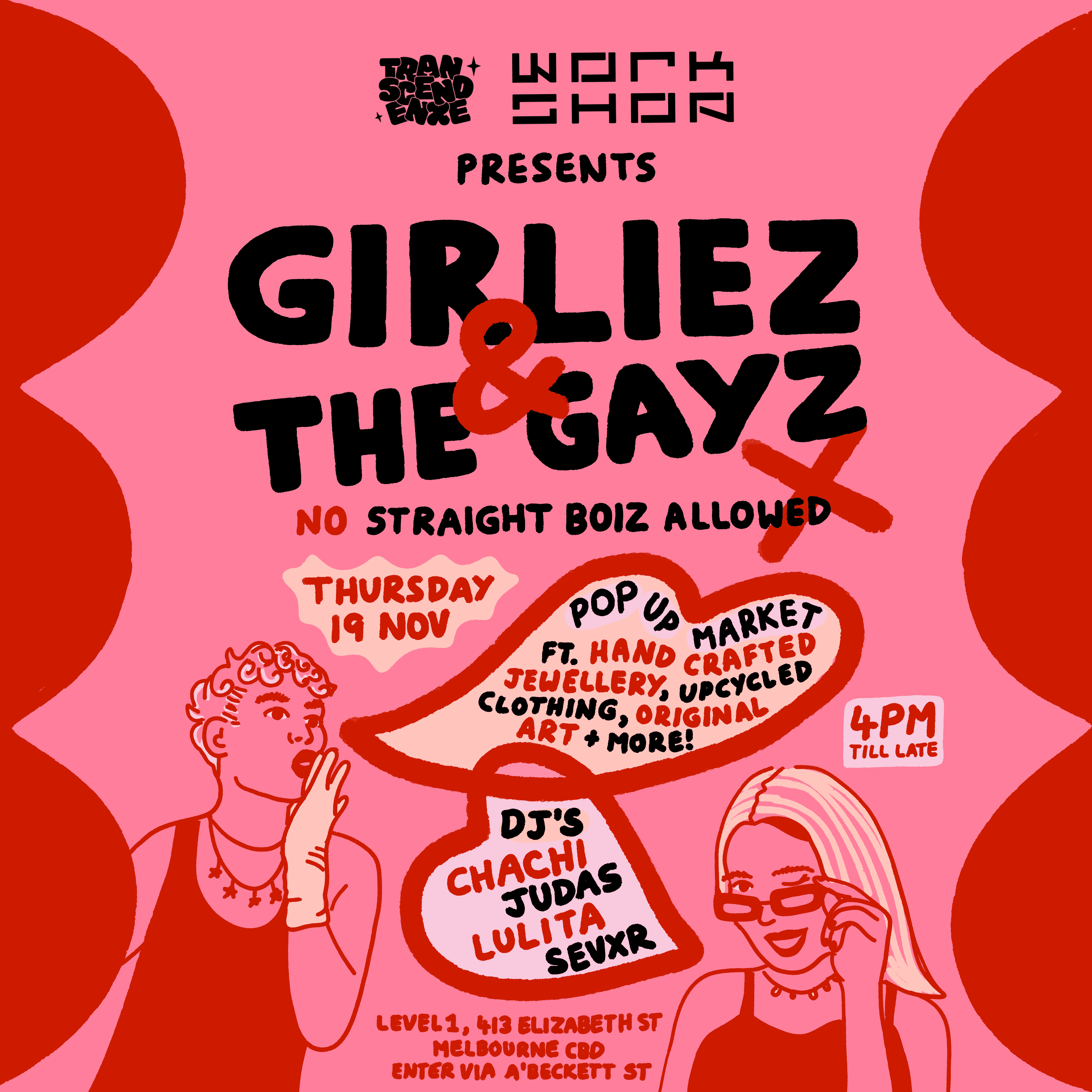 Girliez & The Gayz: Pop Up Market + Live DJ's